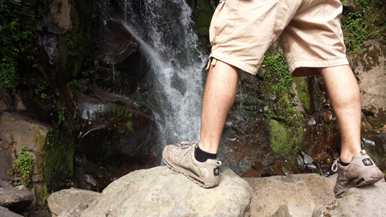 Person hiking in Skydex Battle Trainers 